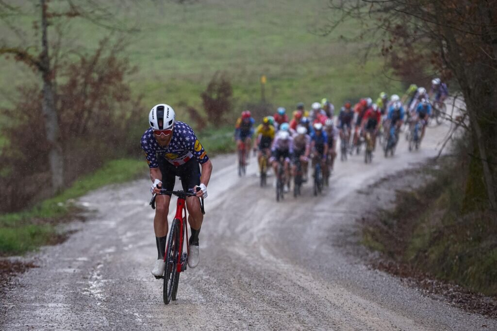 Куинн Симмонс / Siena — Italy — cycling — cyclisme — radsport — wielrennen — Quinn Simmons (USA — Lidl — Trek) pictured during Strade Bianche elite men 2024 — 10th Edition — Siena — Siena 215 km — 2/03/2024 — Photo: Luca Bettini/SCA/Cor Vos © 2024  📷
