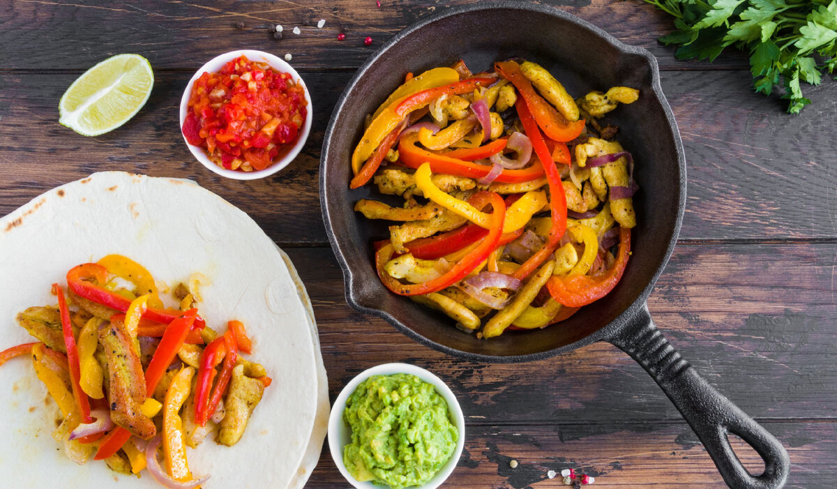 Рецепт: Мексиканские Фахитас с Курицей