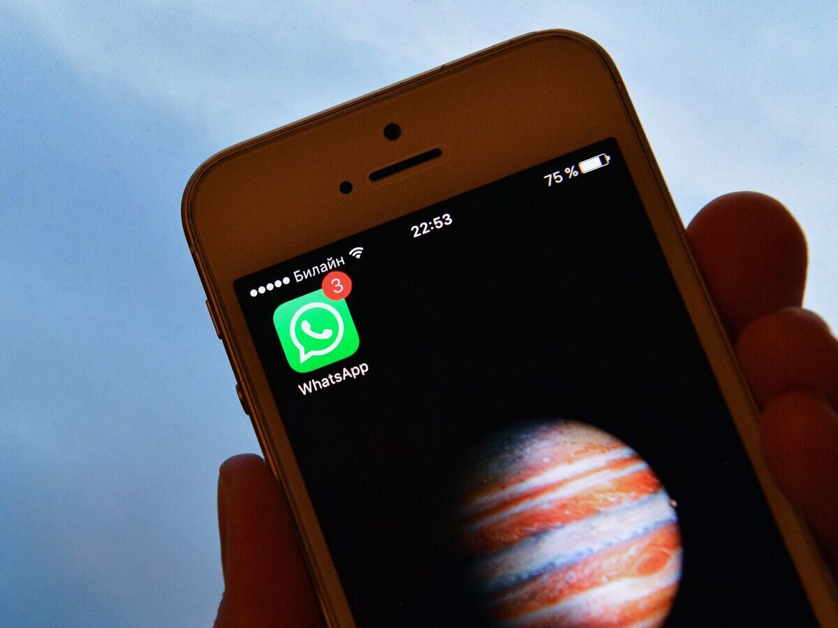    Иконка мессенджера WhatsApp на экране смартфона© РИА Новости . Наталья Селиверстова