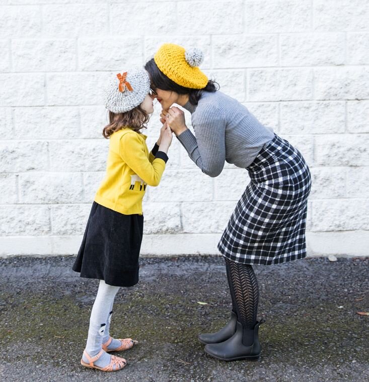    Вязаный берет    
Источник: «Delia creates»