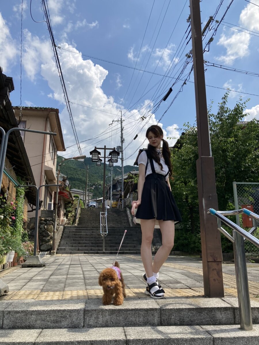 Фото автора в маленьком чистом городке префектуры Нара