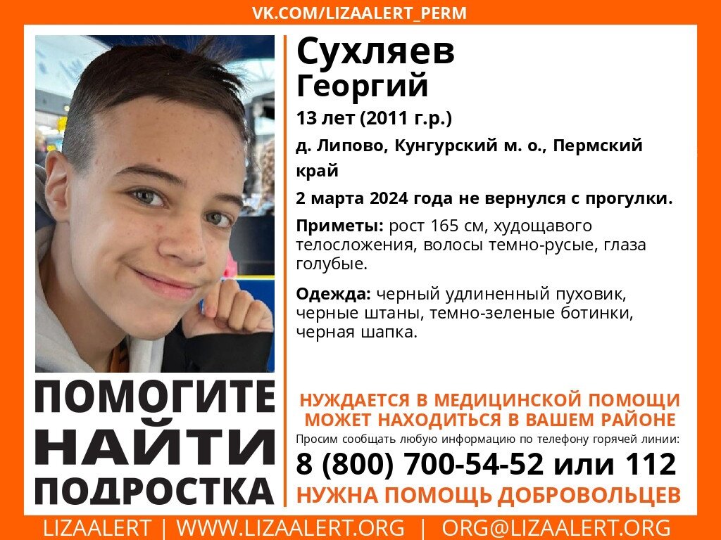    Ориентировка «Лиза Алерт»