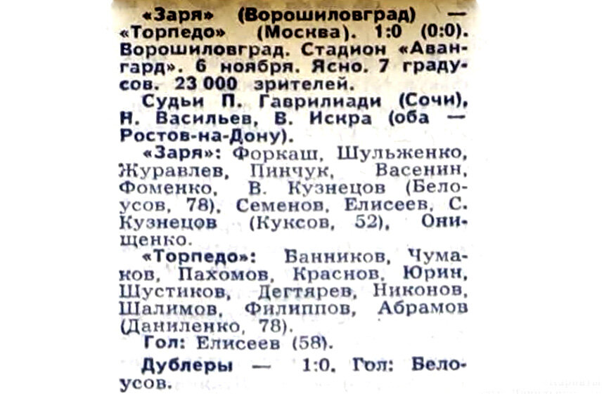 "Советский спорт", № 261 (7215), воскресенье, 7 ноября 1971 г. С. 3. С небольшой корректировкой автора ИстАрх.