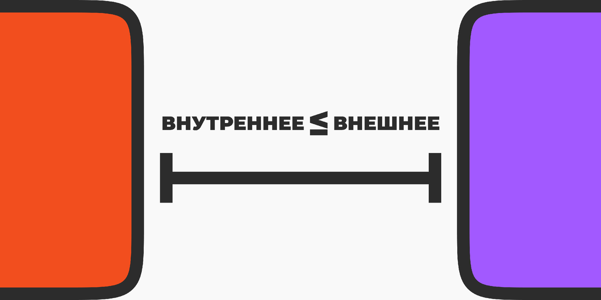 Базовое правило типографики: внутреннее ≤ внешнее