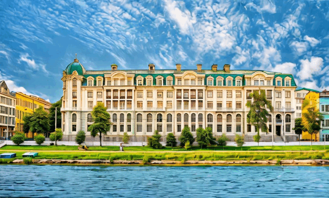 Иллюстрация Парк Черное озеро