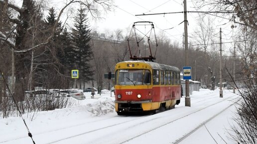 Трамвай Tatra T3SU-1107