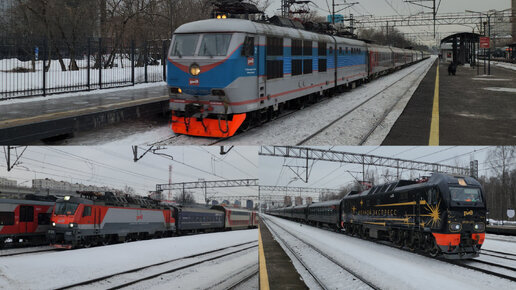 ЧС200-009 с Экспрессом, Ночной Экспресс и другие пассажирские утренней группы Окт.ж.д.