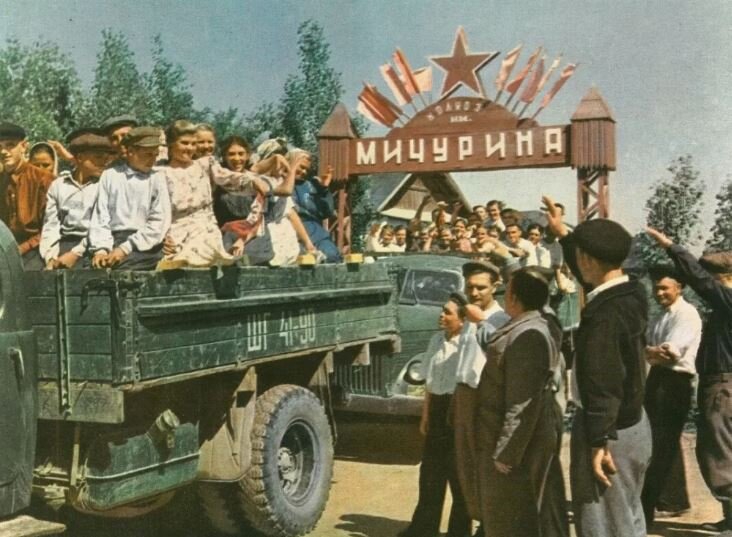 Колхоз имени Мичурина, СССР (иллюстрация из открытых источников)