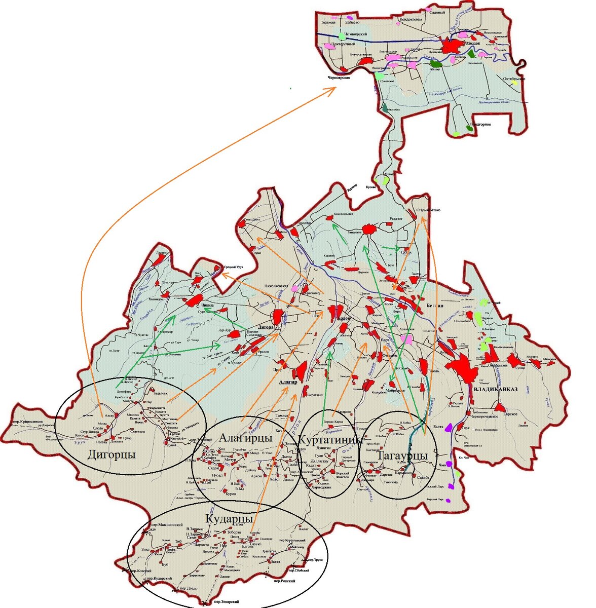 Кадастровая карта северной осетии