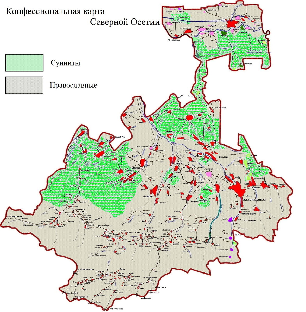 Карта этнорелигиозных угроз