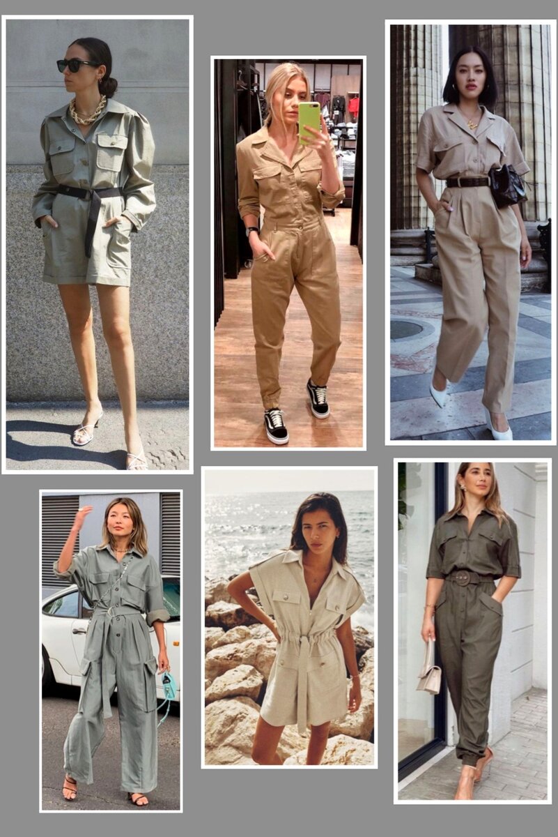 Комбинезон в стиле сафари с легкостью поможет создать  естественный и гармоничный образ