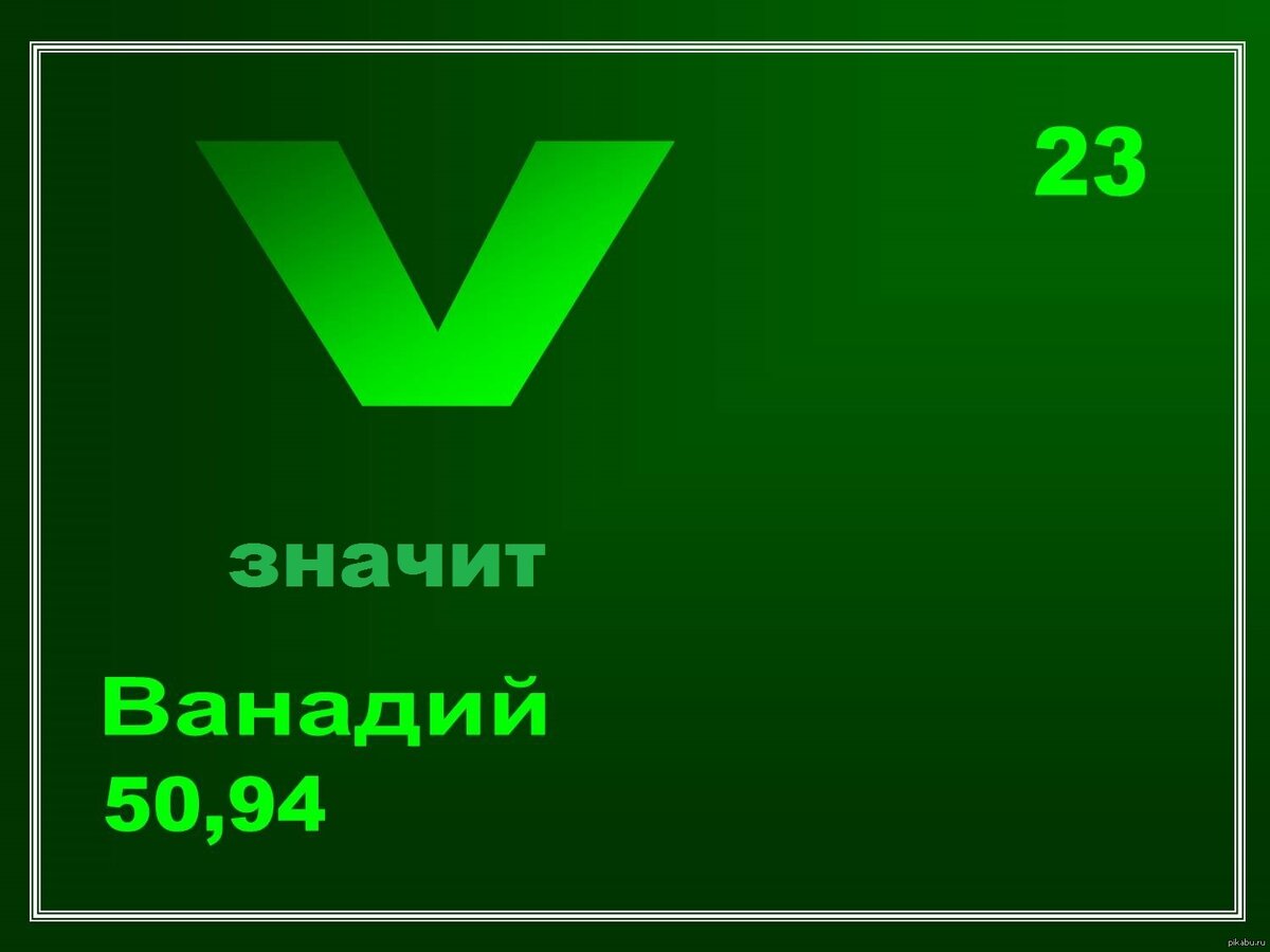 Ванадий номер в таблице менделеева