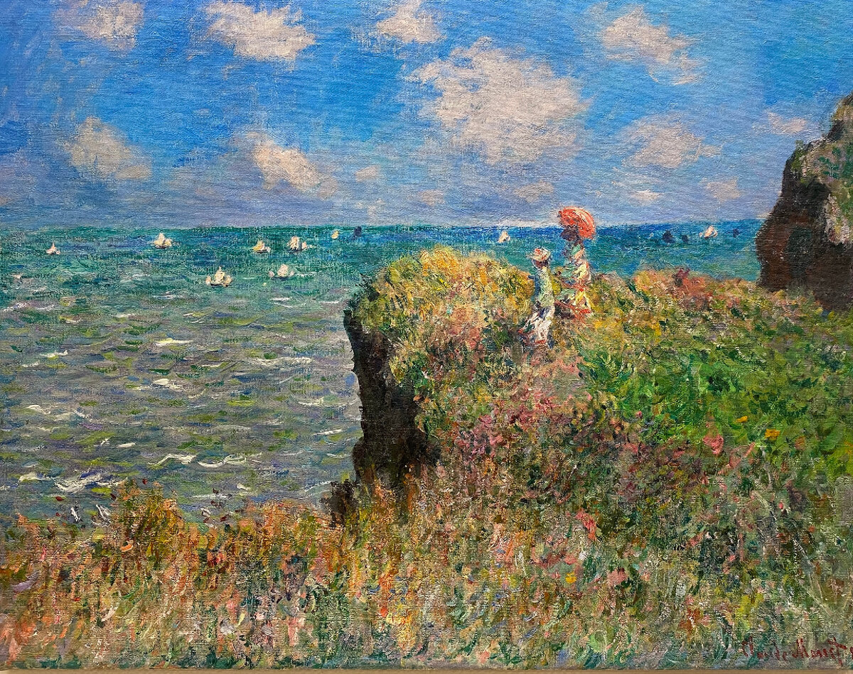 Прогулка к утёсу в Пурвиле. Клод Моне