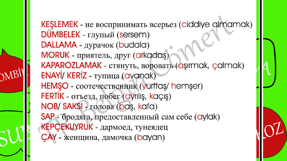 Турецкий язык. Жаргон от А до Я. Словарь... | TR Belgin Cömert | Дзен