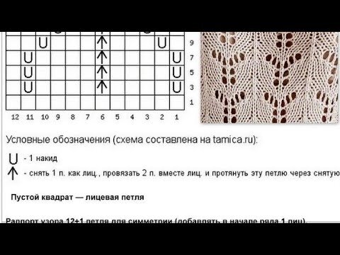 Схема спицами морозный узор