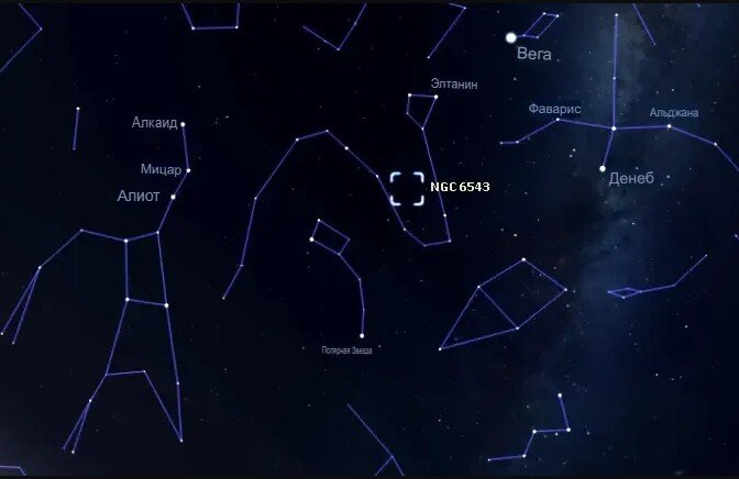 Местонахождение туманности 