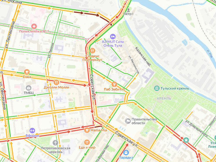 Карта платных парковок в туле карта