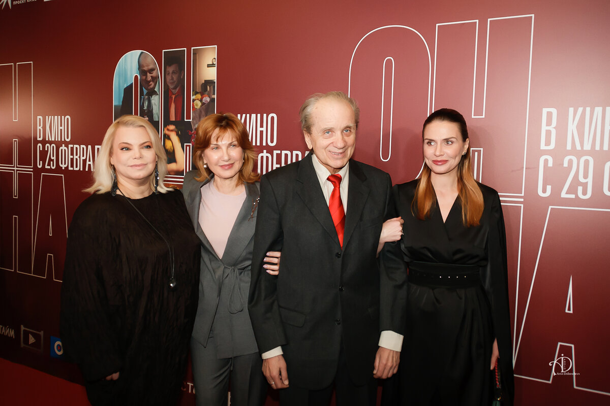 Александра Франк, Евгений Стеблов, Яна Поплавская на премьере фильма ОН+ОНА в КАРО Октябрь, фотограф Анна Добрачёва