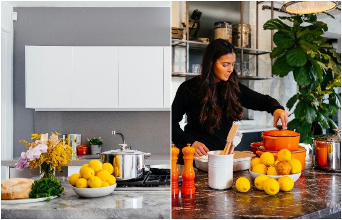 Красивые мелочи, свежие фрукты и растения внесут в интерьер кухни весеннее настроение 