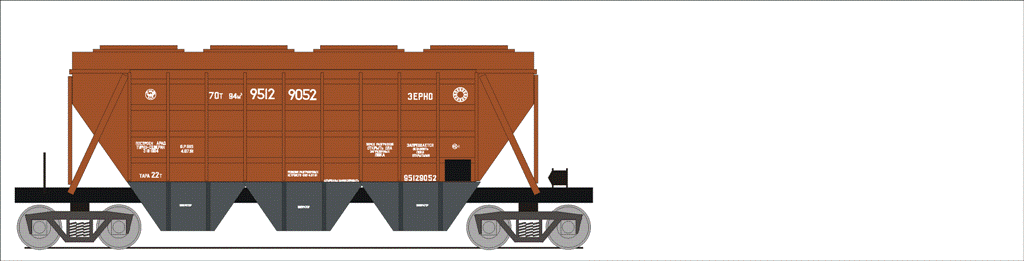 Варианты окраски моделей хоппера 19-752 производства Modela