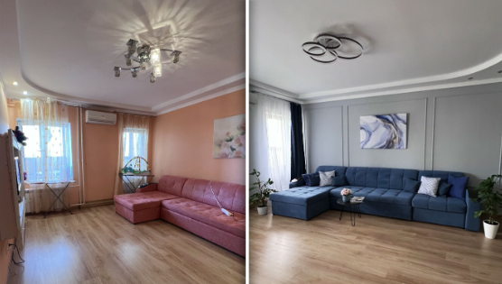 мой кейс от мая 2023 по редизайну однушки 60 кв.м. под сдачу в аренду за 120000руб