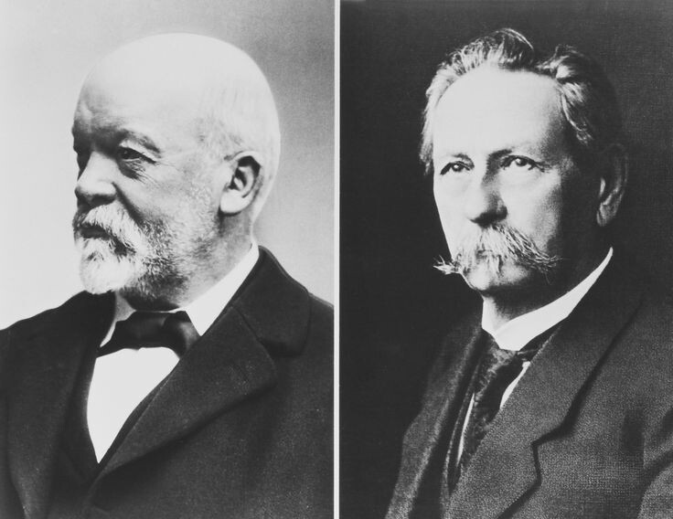  Готтлиб Даймлер и Карл Бенц. Источник фото: David Bilic, Pinterest 