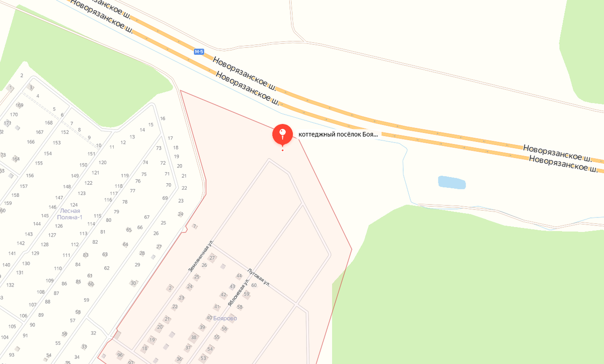 Местоположение участка в КП Боярово