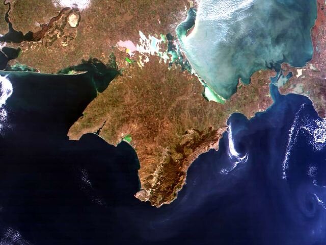Фото из интернета. Полуостров Крым  со спутника 