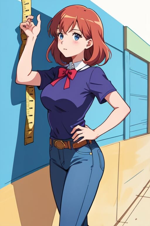 Стоит, измеряет