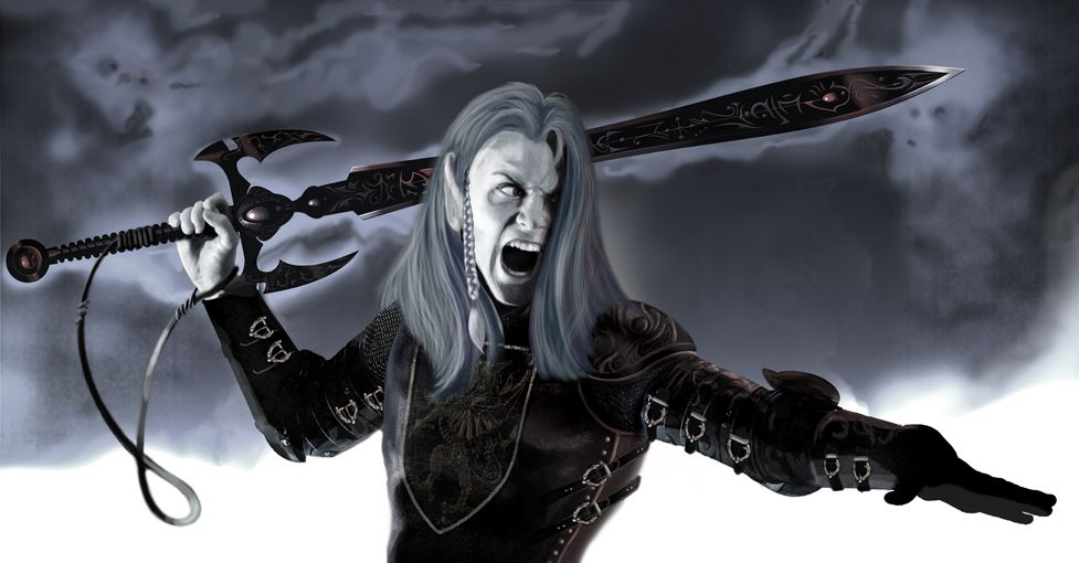 Элрик из Мелнибонэ (арт Johnny Atomic, www.pinterest.com).