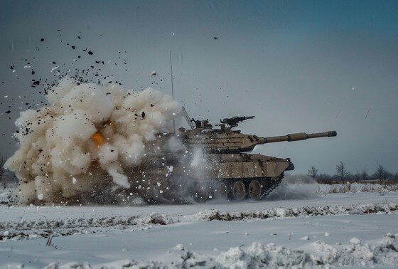    Уничтожение танка Abrams в представлении ИИ