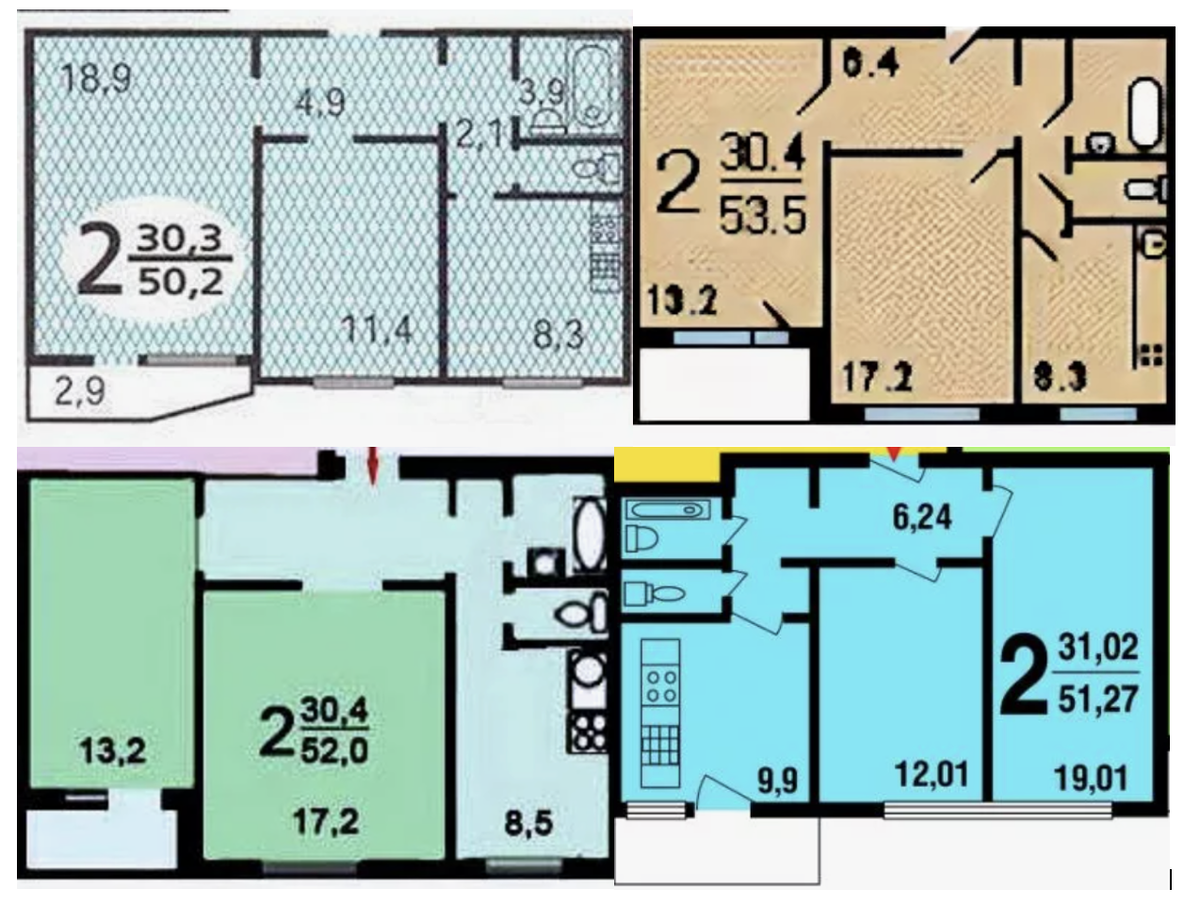 П-44, П-55, П-30, II-68-03