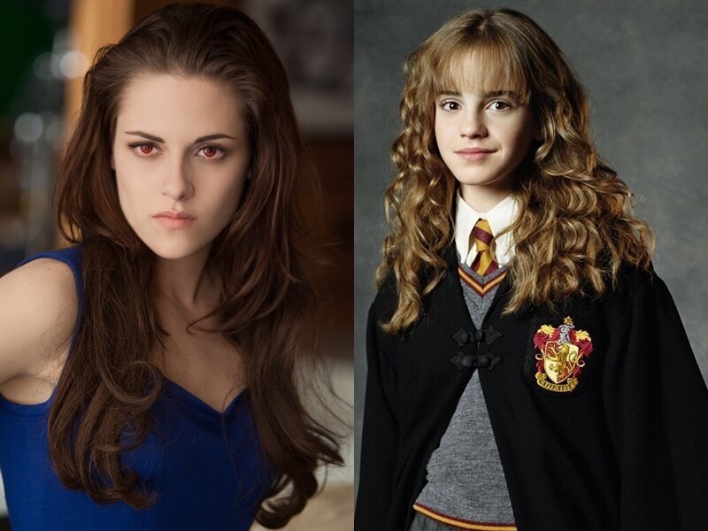 Кристен Стюарт прославилась в роли Беллы Свон в саге "Сумерки" и Эмма Уотсон стала звездой благодаря фильмам о Гарри Поттере 