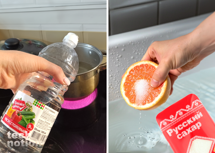 Для чего уксус прокипятить в кастрюле, а грейпфрутом с сахаром натирать ванную: 9 хитростей гениальных хозяек