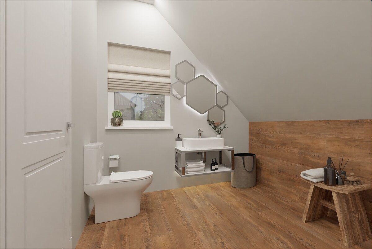 Дизайн-проект «Дали Керамика», сочетание плитки и отделки стен под покраску