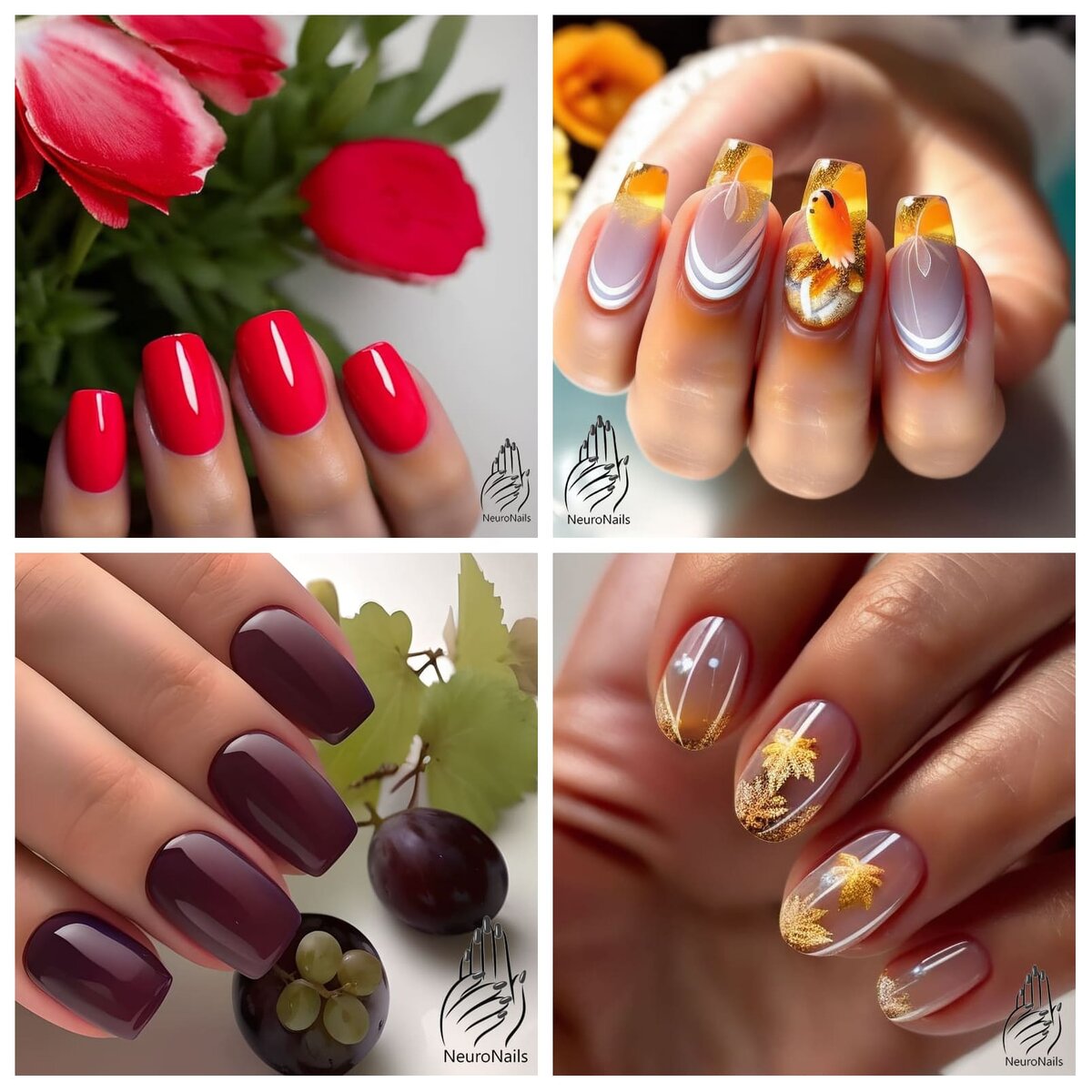 Идеи дизайна ногтей от нейросети