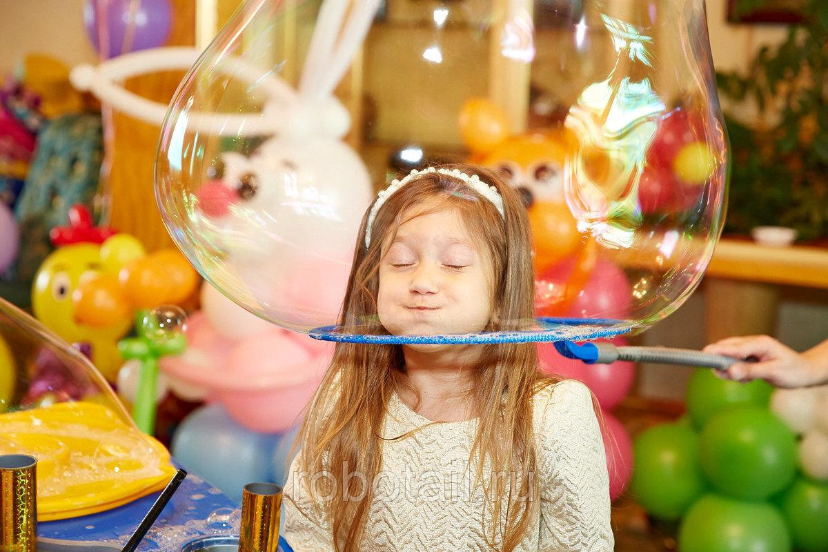 Шоу мыльных пузырей на детском празднике