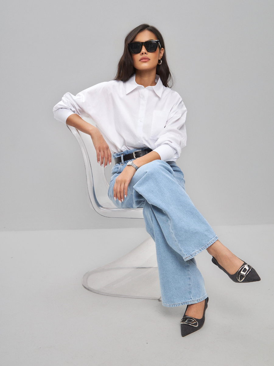 Артикул белой рубашки на WB 33998099