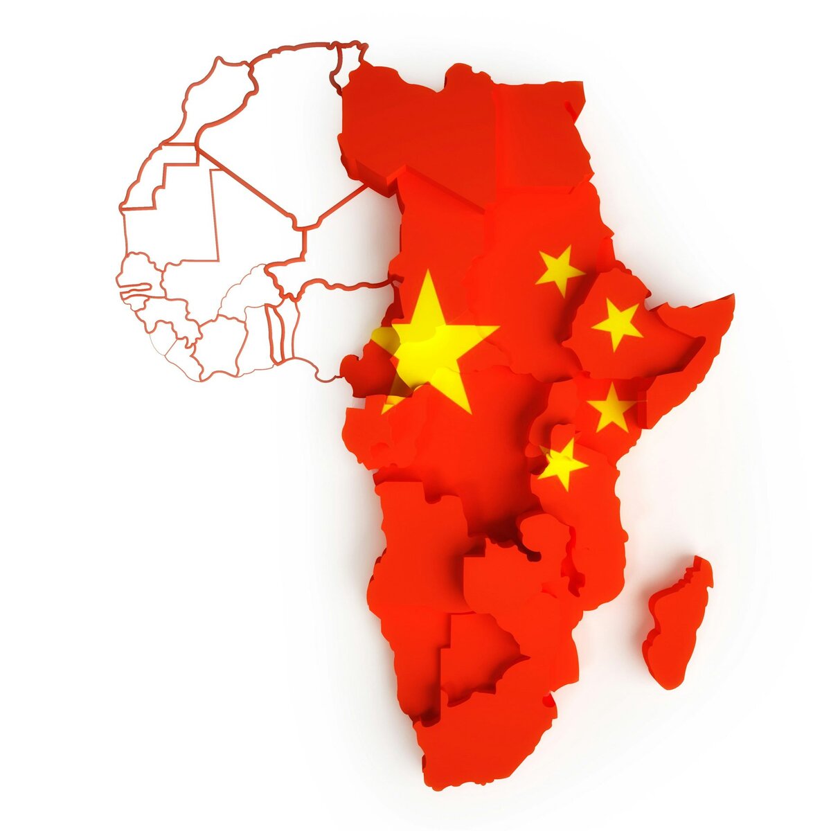 China flag map
