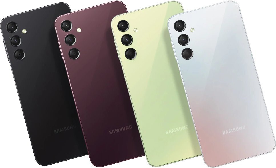 SAMSUNG A24 в четырёх представленных расцветок