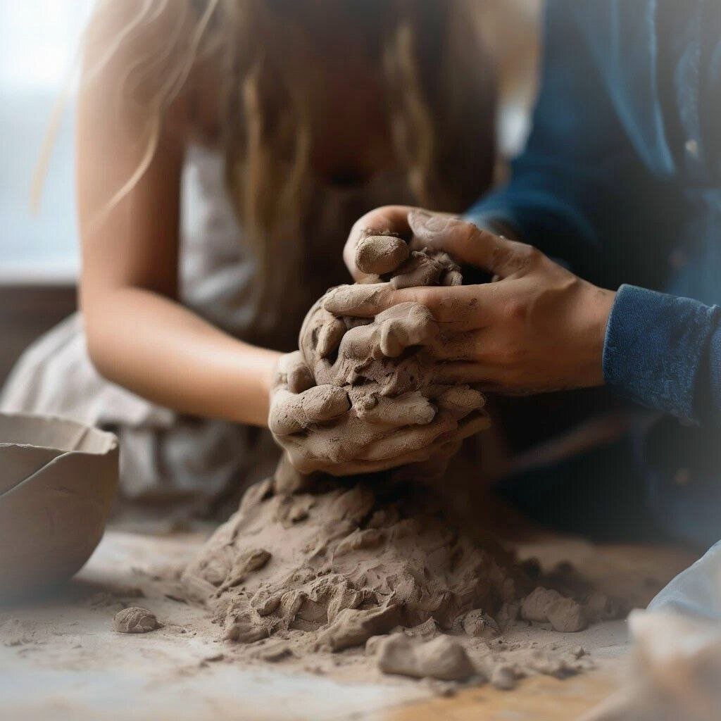 Их пальцы соединились, погружаясь в мягкую глиняную массу