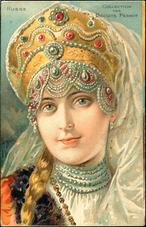 Рекламная карточка торговой марки Biscuit Pernot - производителя легкого сухого печенья из Франции.