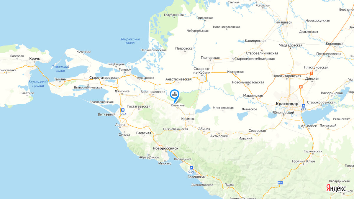 © yandex.ru/map-constructor (ТЭС «Ударная» на карте)