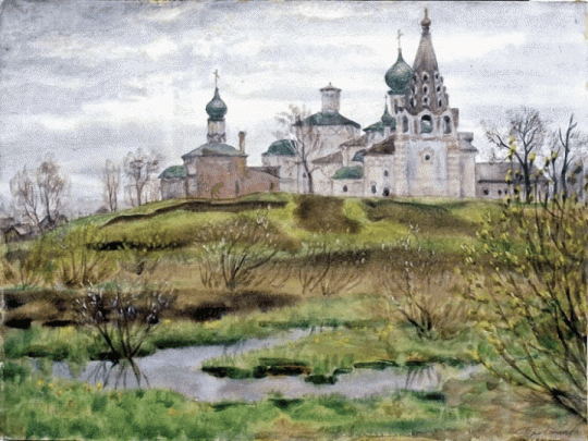 Художник Герман Травников "Вербное воскресенье"