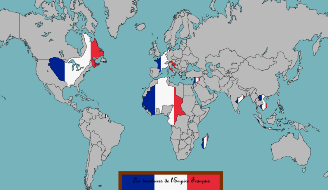 Колониальная политика xix xx. Колонии Франции 18 век. Карта колоний Франции 19 век. 1 Колониальная Империя Франции. Колонии Франции в 19 веке на карте.