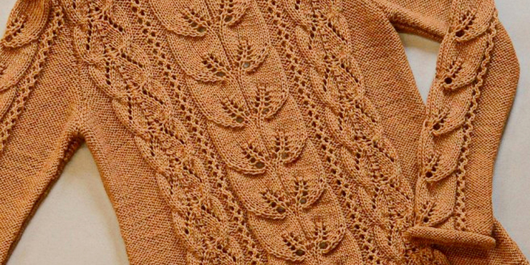 Лиственный свитер, пару пуловеров и стильных джемперов с красивыми ажурными узорами