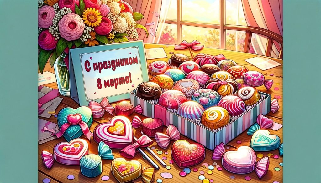 С 8 марта. Авторские права на иллюстрацию принадлежат медиагруппе "Хакнем" и защищены товарным знаком ®️