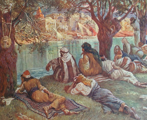 Фрагмент картины Дж. Тиссо. При реках Вавилона, там сидели мы и плакали
