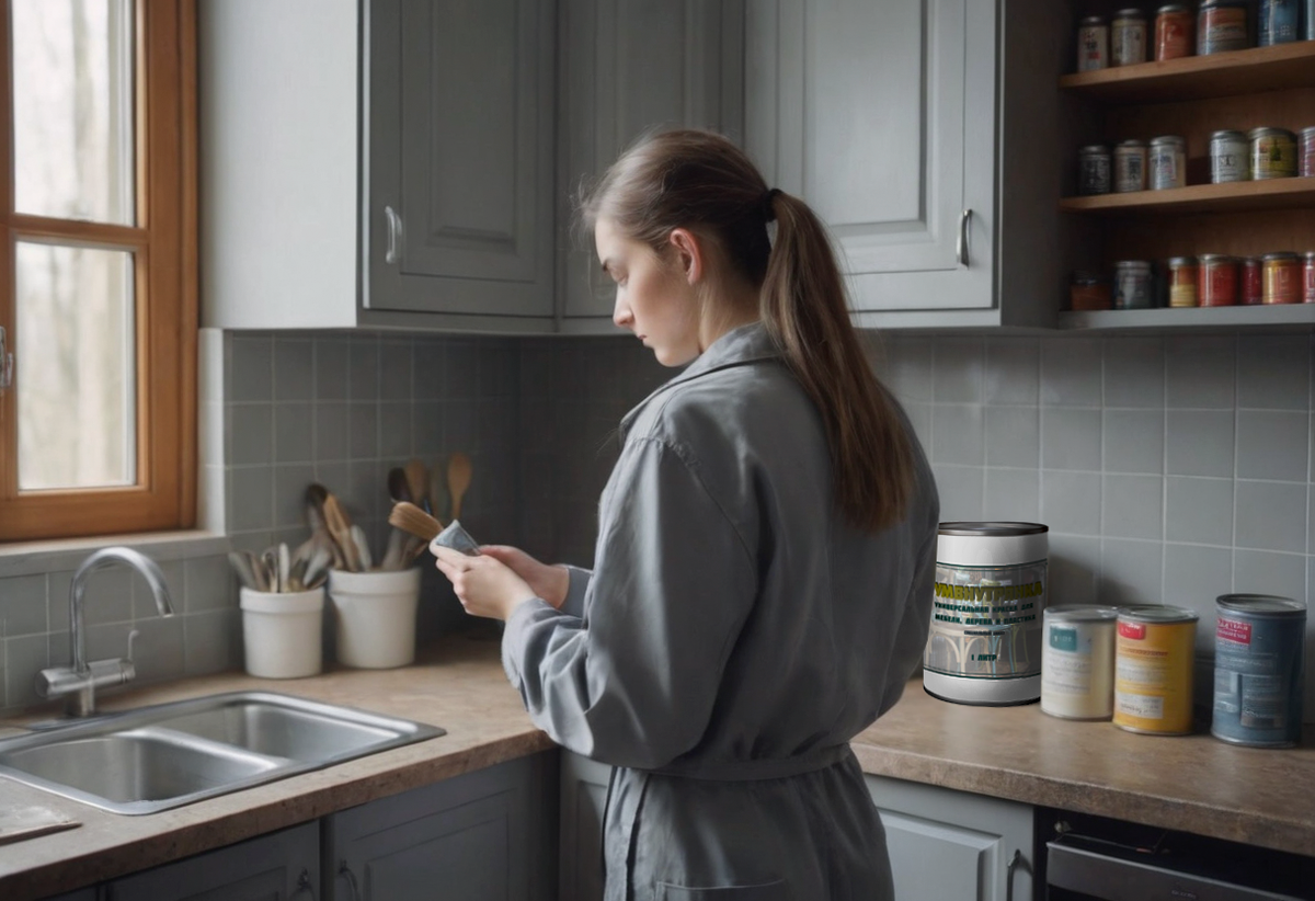 Серая краска для мебели