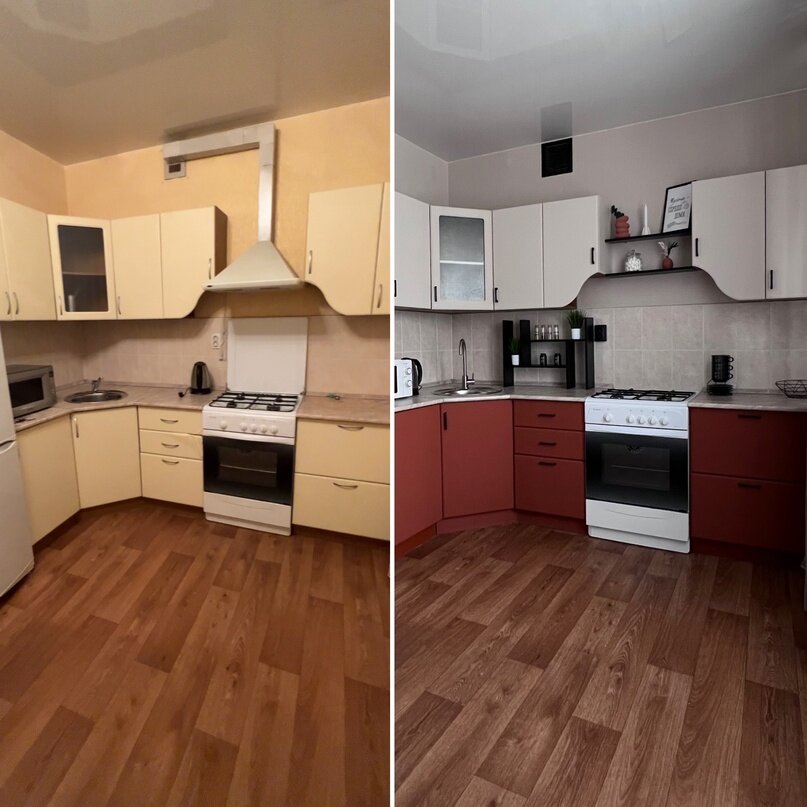 Освежили вид кухни за 3 дня и 8000 рублей!